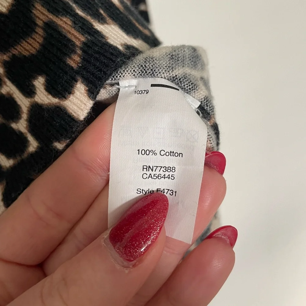 J. Crew Leopard Crew Neck Sweater
